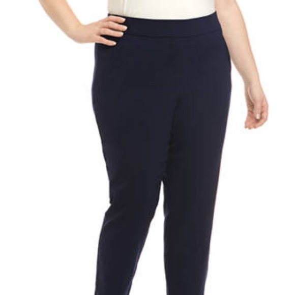 Kim Rogers Plus Size Millennium Navy Ankle Pants - Picture 6 of 10